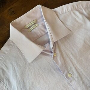 Suitsupply Shirt Mens 17 Pink Solid Egyptian Cotton Tessitura Monti Dress Luxury